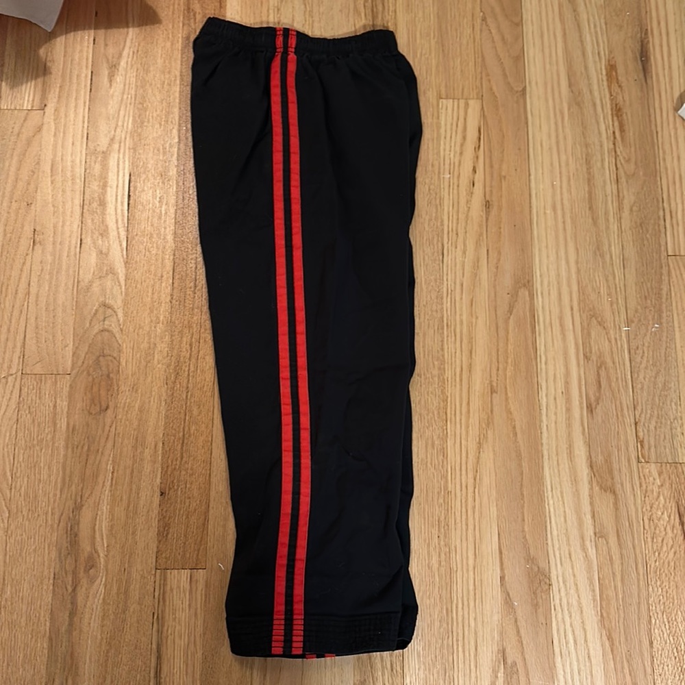 striped karate pants